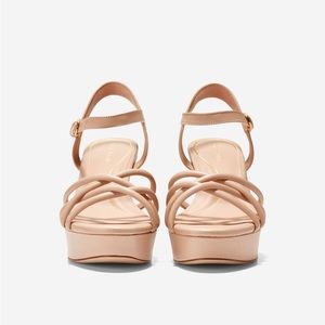 Cole Haan Grove Platform Sandals – Nude Leather, Size 9.5
